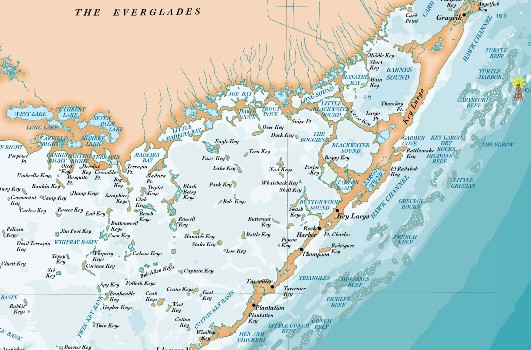 Original Florida Keys Chart - Nautical Art Print Map | eBay